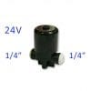 Elektromágneses, solenoid szelep 1/4", 24V, hengeres, Quick