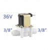 Elektromágneses, solenoid szelep 3/8", 36V, hengeres, Quick