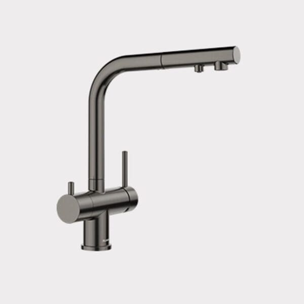 BLANCO FONTAS-S II satin dark steel, kihúzhatófejes, víztisztítóhoz