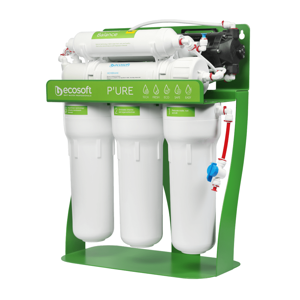 Ecosoft PURE Balance tartályos fordított ozmózisos víztisztító nyomásfokozó szivattyúval, speciális magas ásványi anyag tartalmú visszasózóval (elérhető 60-80mg/l ásványi anyag tartalom) - Image 3
