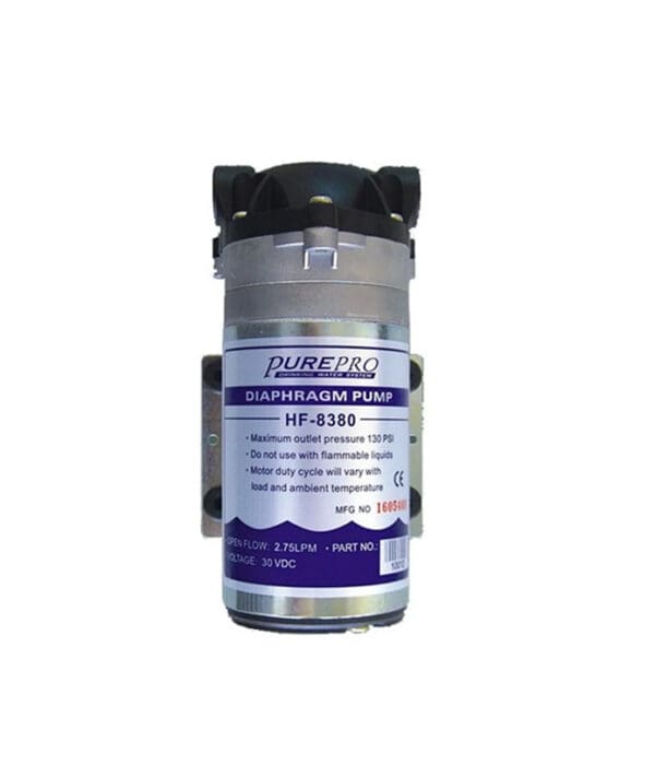 PurePro Nagyteljesítményű RO nyomásfokozó pumpa, 2,75 liter/perc (adapter nékül), 30V (10005) (200-400GPD), 3/8" belsőmenet (NPT)