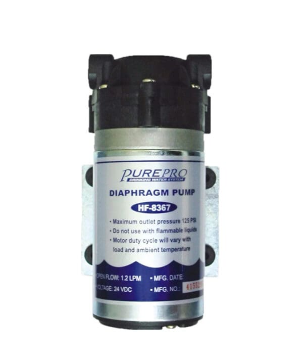 PurePro RO nyomásfokozó pumpa, 1,25 liter/perc (adapter nélkül), 24V (10011) (50-200GPD), 3/8" belsőmenet (NPT)