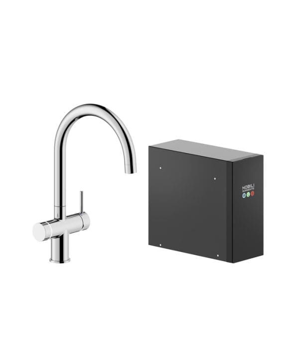 NOBILI SORGENTE FRIZZA & BOLLE csaptelep, inox, ALL-IN-ONE rendszerrel