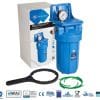 10"-os Big Blue szűrőház műanyag tartókonzollal, nyomásmérővel és szűrőház kulccsal Aquafilter
